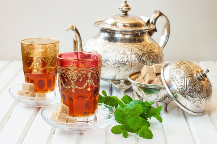 idée comment servir thé à la menthe