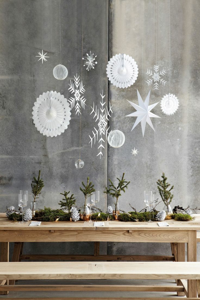 décoration de Noël flocons de neige en papier
