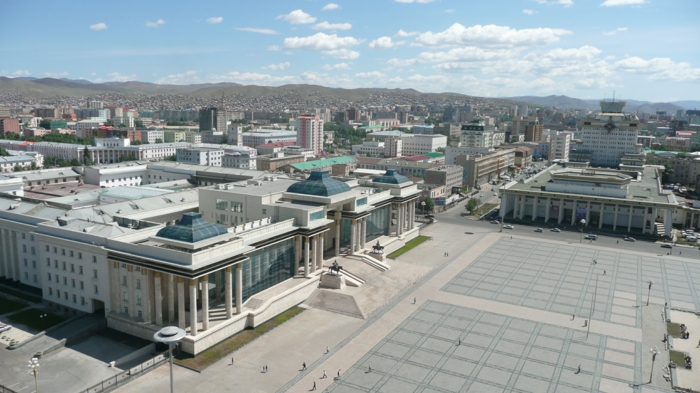 la place Sühbaatar oulan bator mongolie