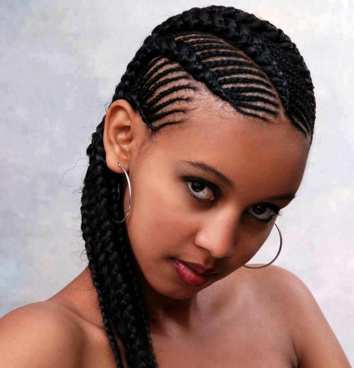 coiffure style africain femme tresse africaine