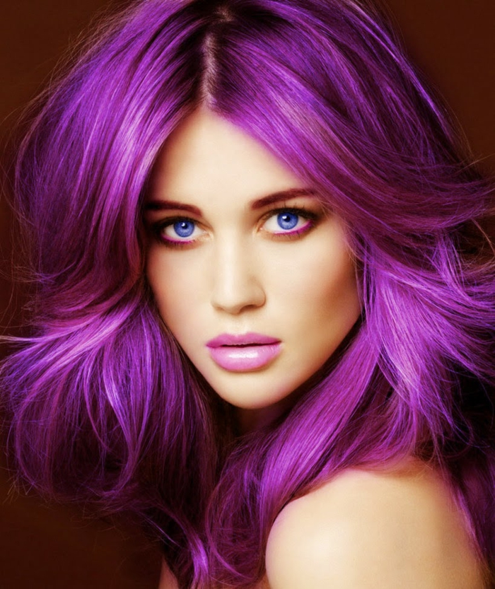 coloration semi permanente cheveux violets