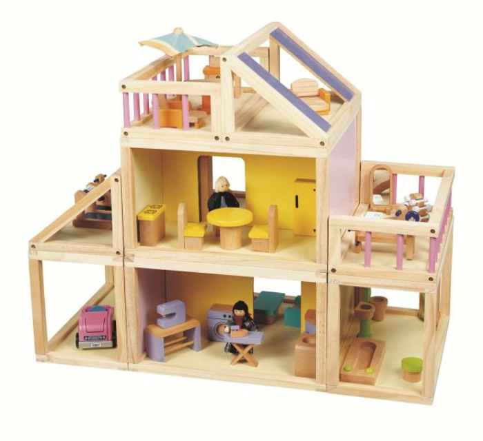 diy maison de poupée en bois trois étages