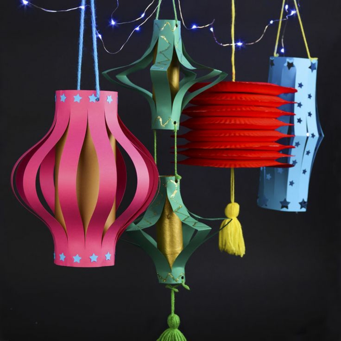 décoration de noël en papier lanternes