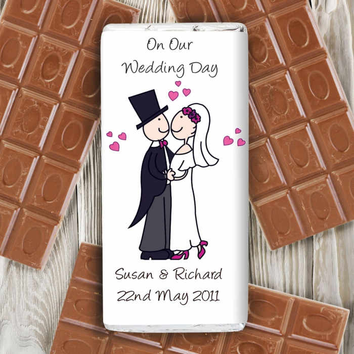 cadeau invités mariage chocolat idée