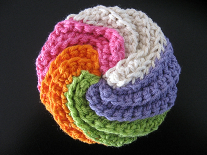 tricoter une éponge japonaise tawashi