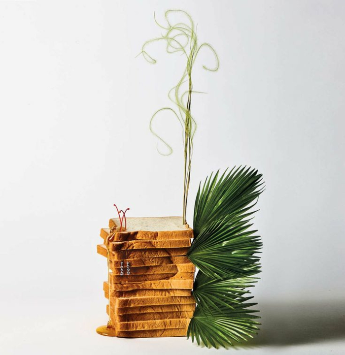 freakebana décoration tendance feuilles de palme