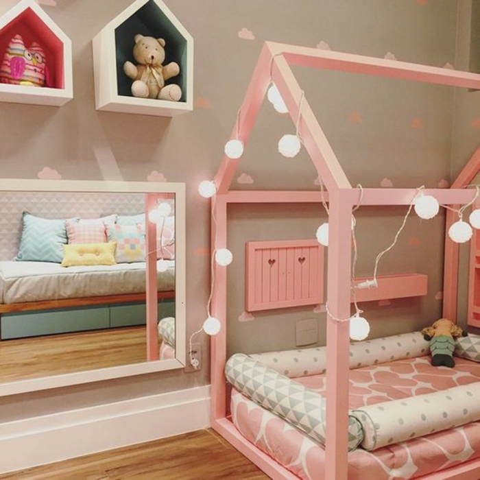 chambre montessori idée en rose