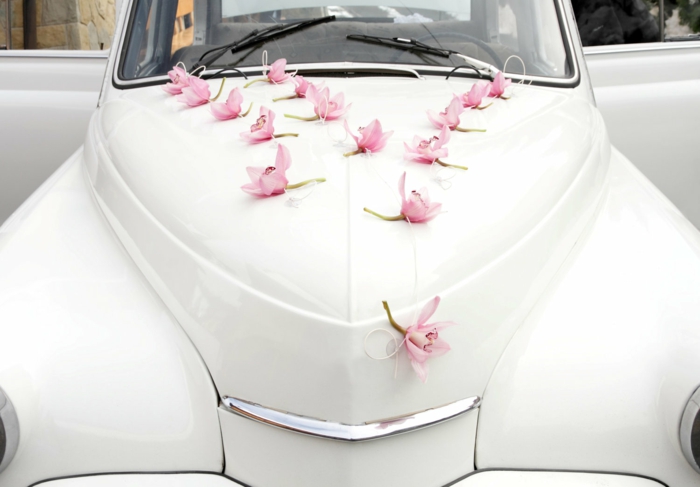idée de décoration voiture mariage