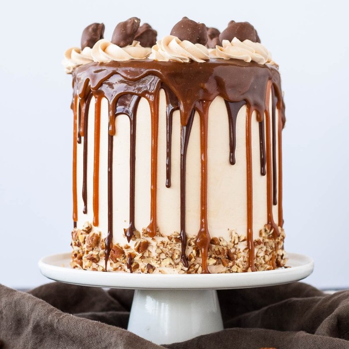 idée décoration gâteau bonbons caramel chocolat
