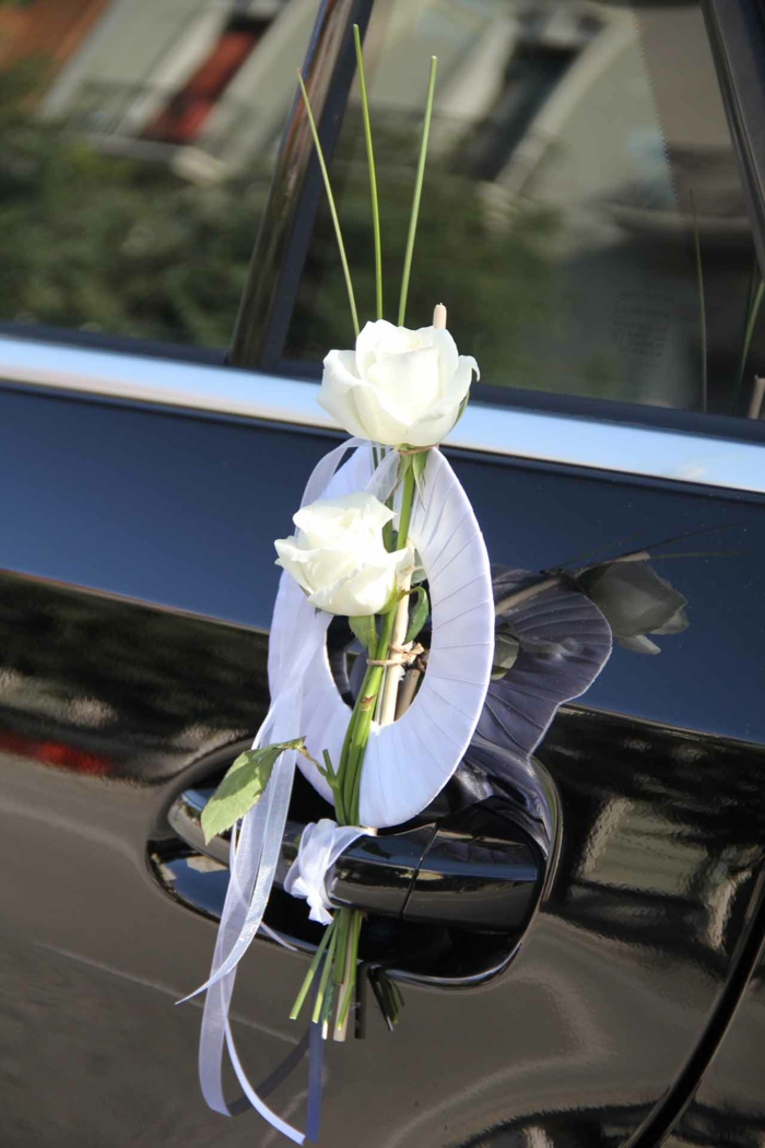 inspiration décoration voiture mariage