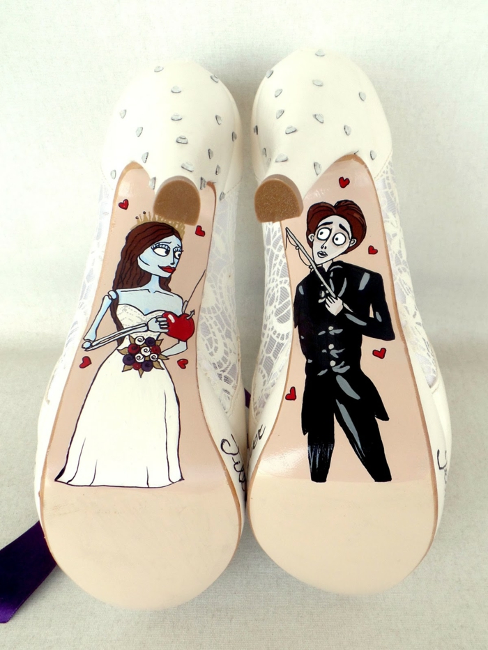 comment décorer les chaussures mariage femme