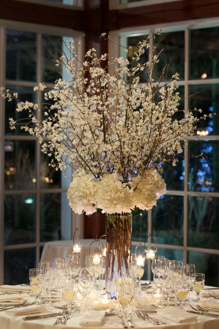 déco table mariage avec des fleurs séchées