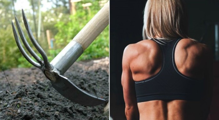 entraîner votre dos avec des outils jardinage