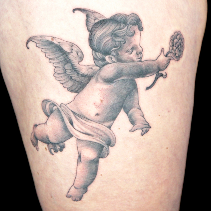 idée de tatouage ange chérubins