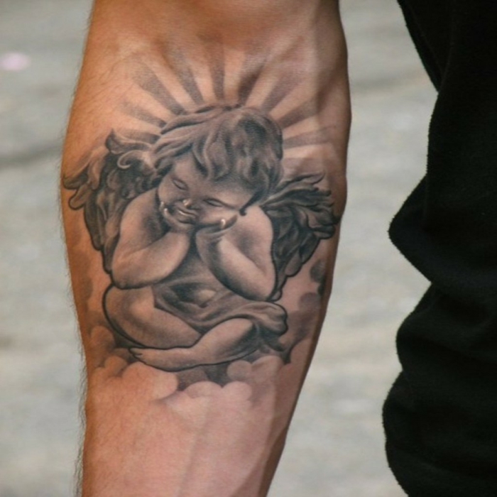 bonne idée de tatouage ange 