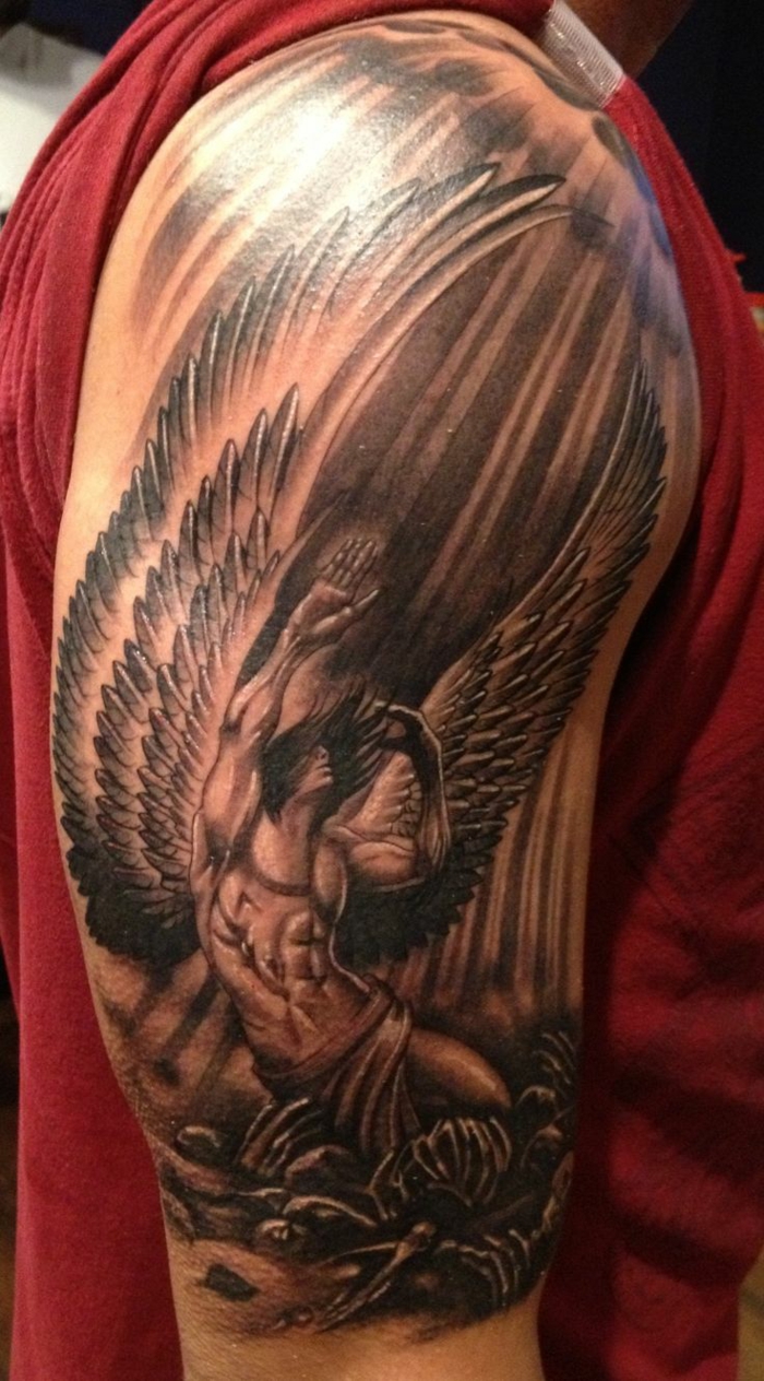 tatouage ange déchu