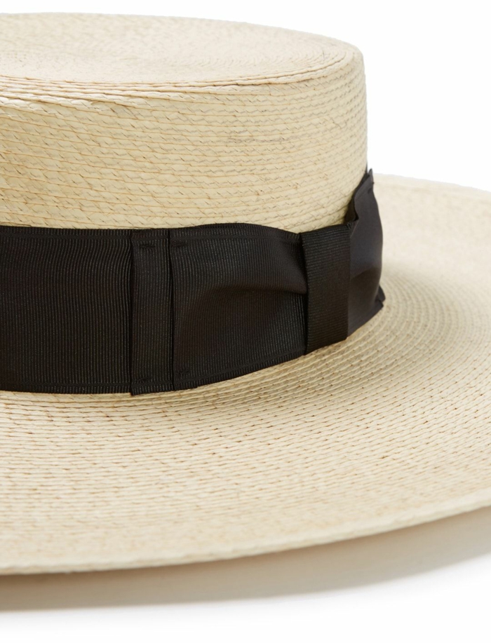 chapeau de paille modèle canotier pour l'été