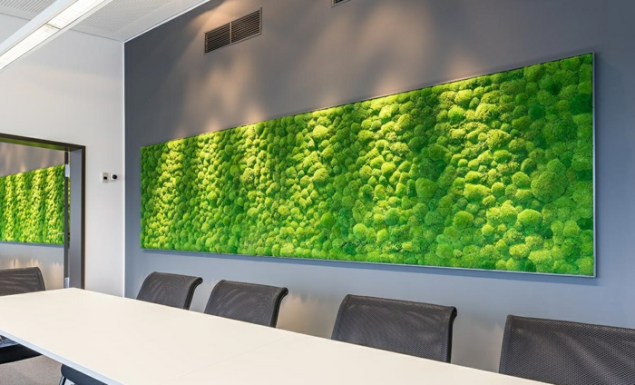 mousse végétale panneau décoratif bureau