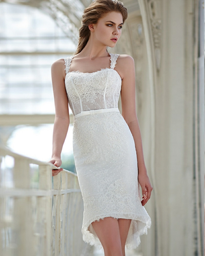 robe de mariée courte modèle dentelle