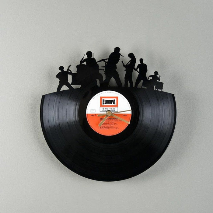 horloge murale de disque vinyle