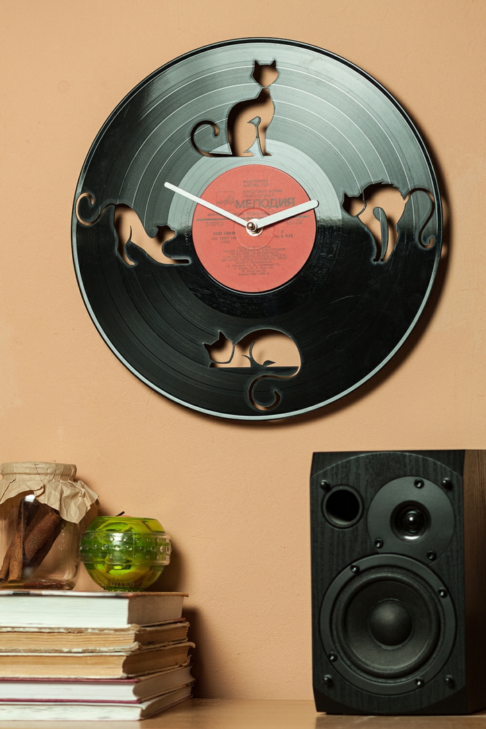horloge murale diy de disque vinyle