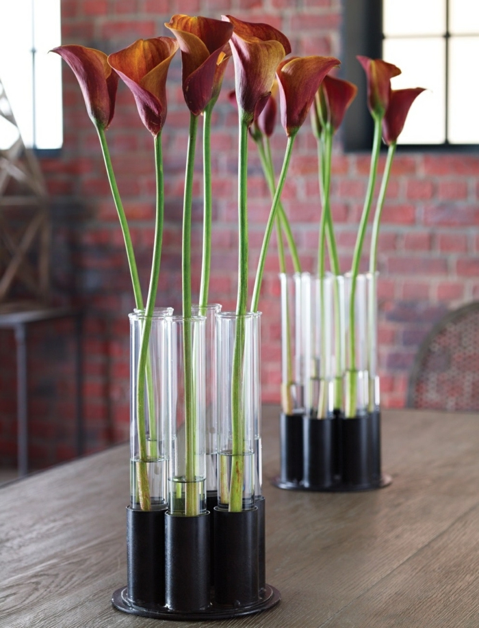 vase soliflore recyclage tubes à essai