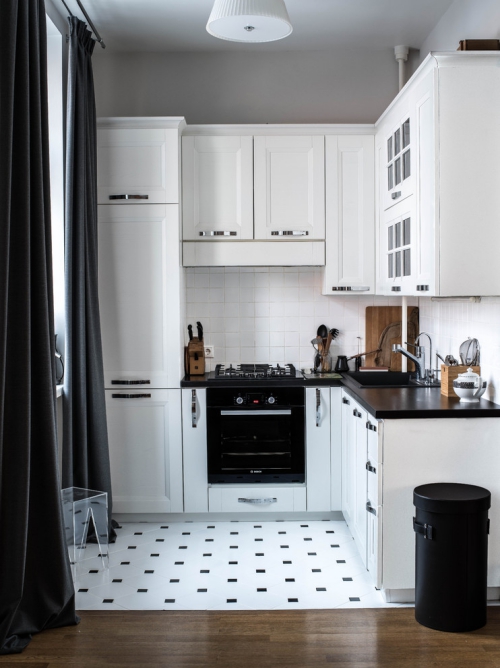 Idées pour cuisine blanc et noir design - le classique et ...