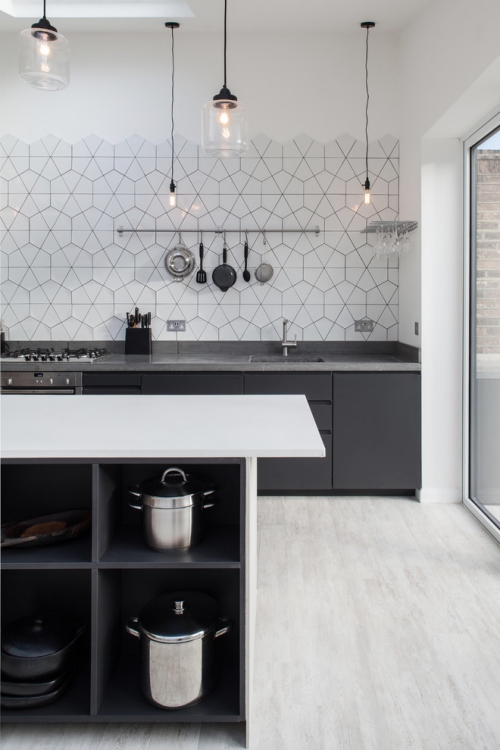 Idées pour cuisine blanc et noir design - le classique et ...