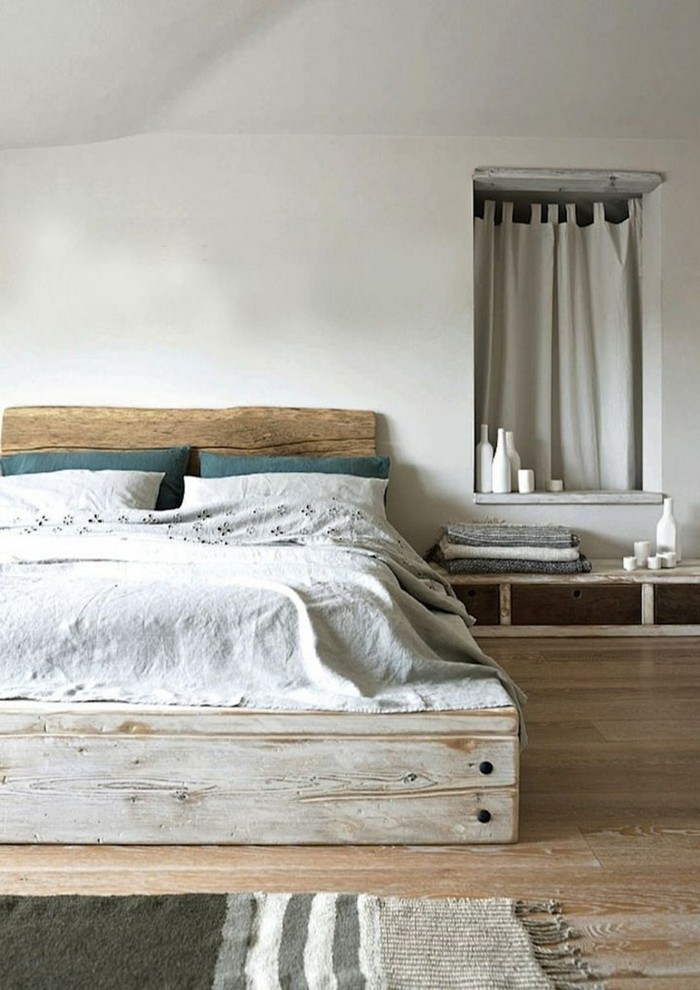 Idées cadres de lit cadre en bois dur non fabriqué