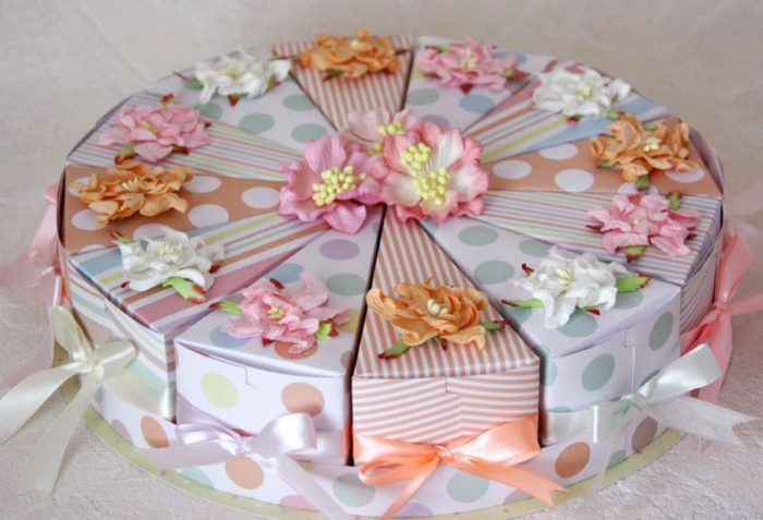 Boite Dragees En Forme De Part De Gateau Idees Faciles Avec Du Papier