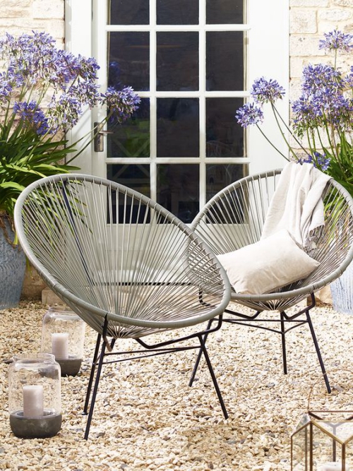 chaises de jardin légers et confortables