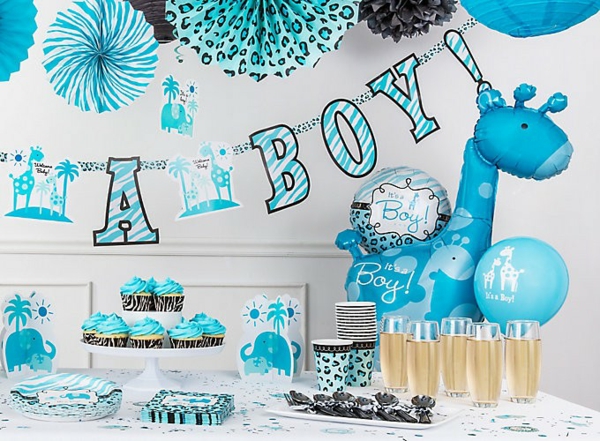 décoration baby shower en bleu