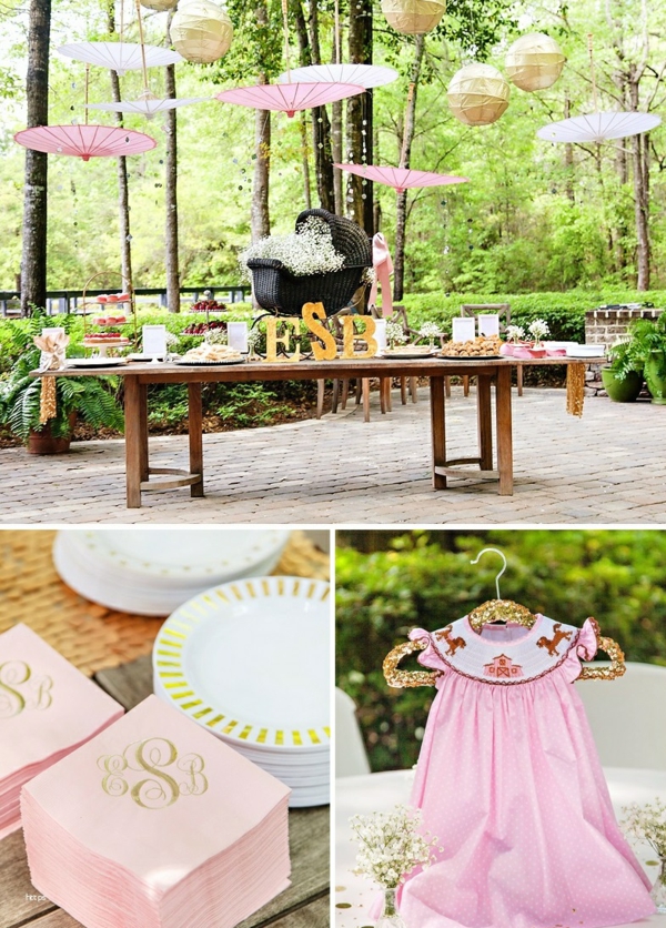 décoration baby shower style campagne chic