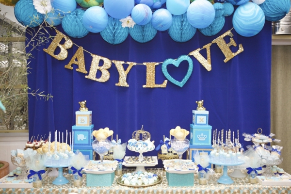 décoration baby shower thème bébé royal