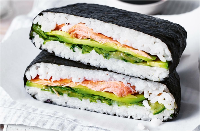 onigirazu sushi sandwich