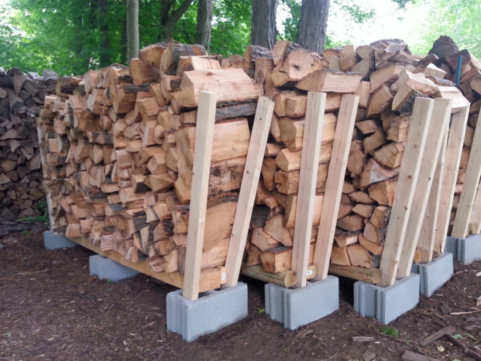 parpaing pour stocker des bois du chauffage