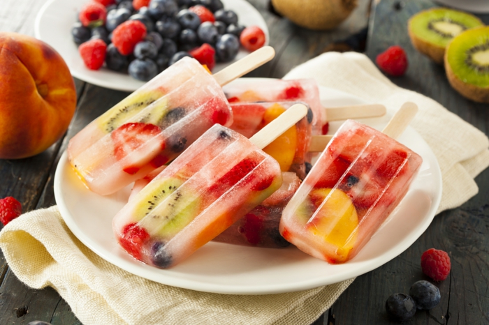 recette glace à l'eau aux fruits pour l'été