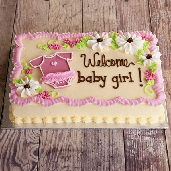 tarte fille décoration baby shower