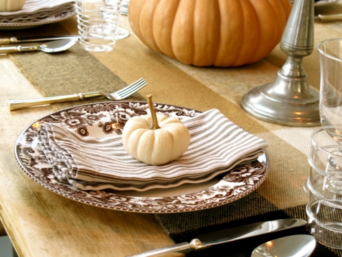 déco table automne décoration citrouille