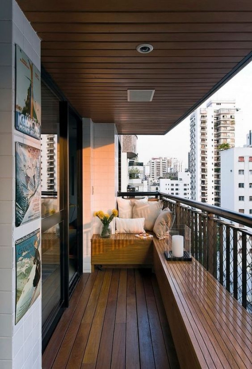 décoration balcon long et étroit