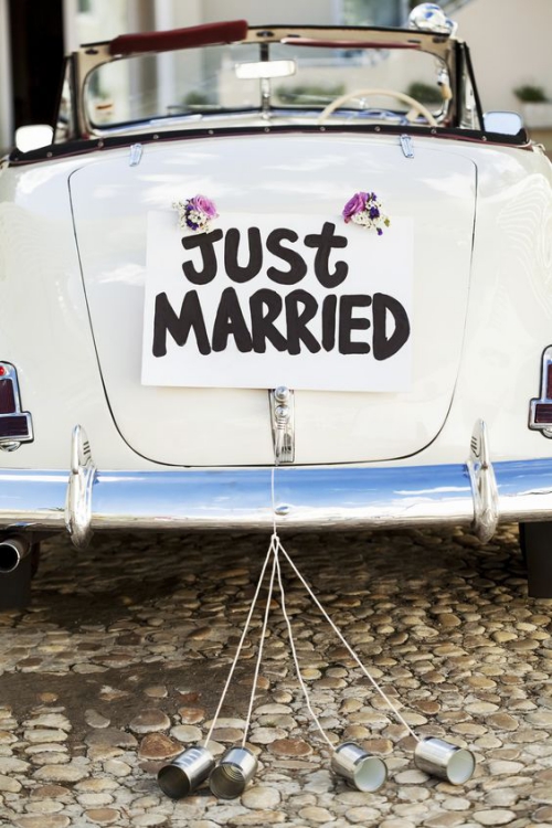décoration voiture mariage voiture sans toit