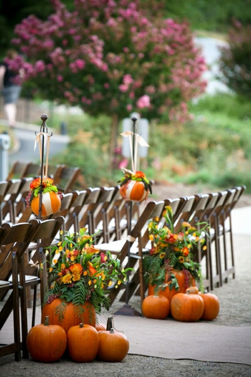 idée déco mariage automne décoration citrouille