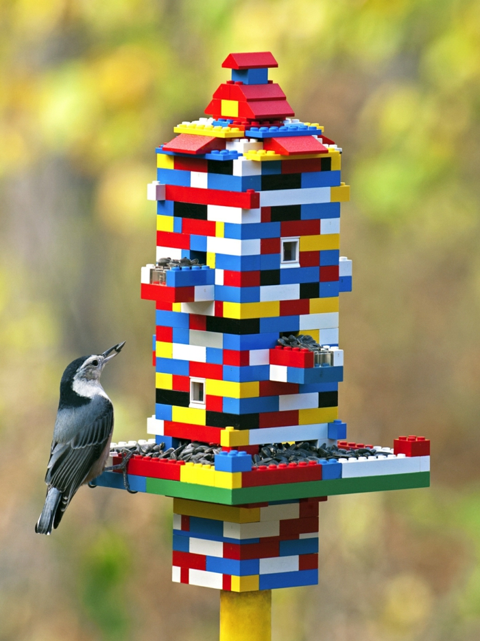 mangeoire oiseaux à partir de lego