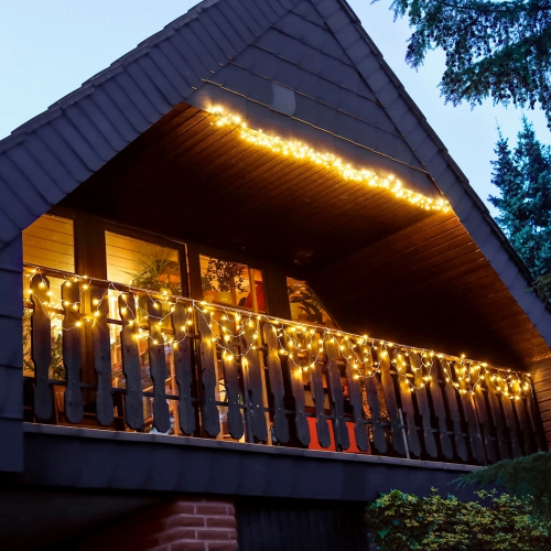 éclairage balcon décoration festive
