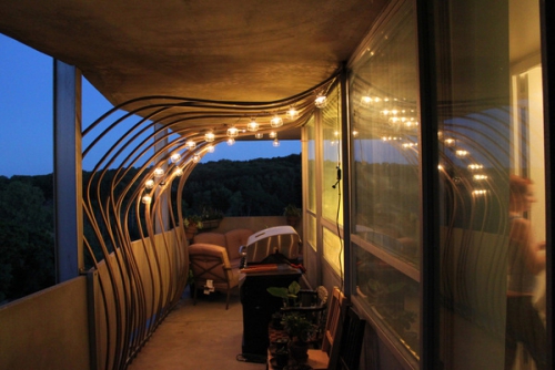 éclairage balcon terrasse moderne