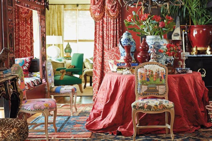 décoration tendance style maximaliste salon motifs orientals