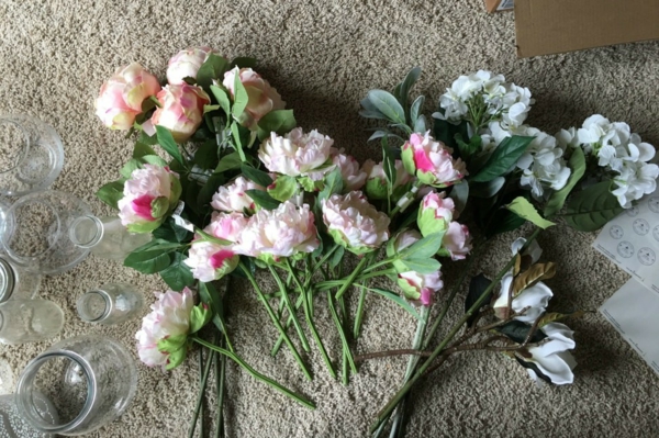 fleurs de soie bouquet de mariée artificiel