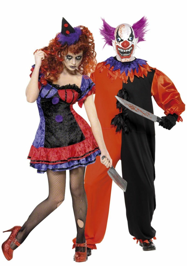 idée de déguisement couple halloween clowns