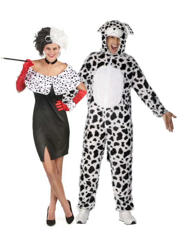 idée de déguisement couple halloween cruella de vil et dalmatien