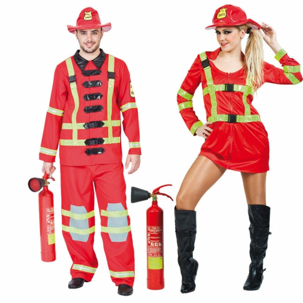 idée de déguisement couple halloween pompiers
